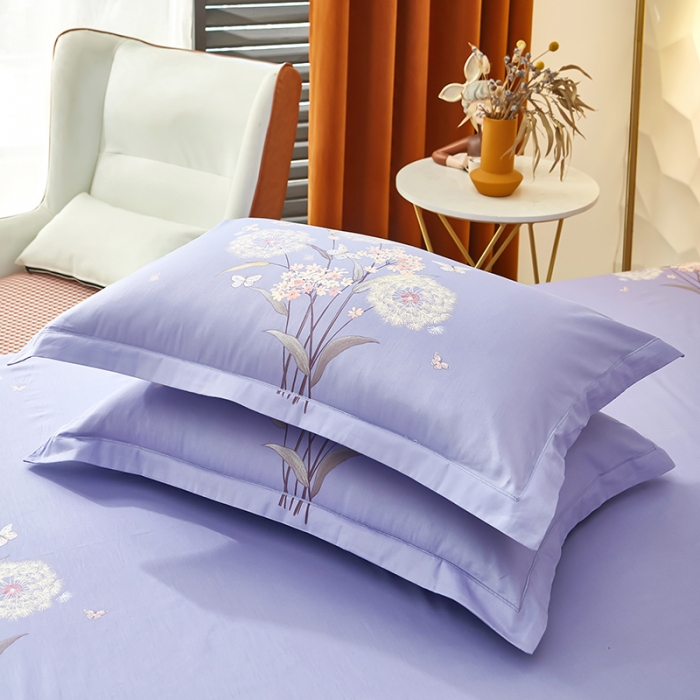 91家纺网 家纺一手货源 找家纺 雲归梦 2023年新款加厚全棉生态磨毛大版四件套 兰亭若梦-紫