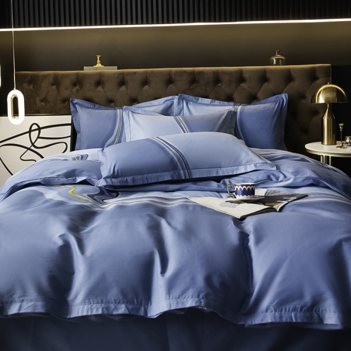 91家纺网 家纺一手货源 找家纺 雲归梦 2023年新款加厚全棉生态磨毛大版四件套 兰卡斯-兰