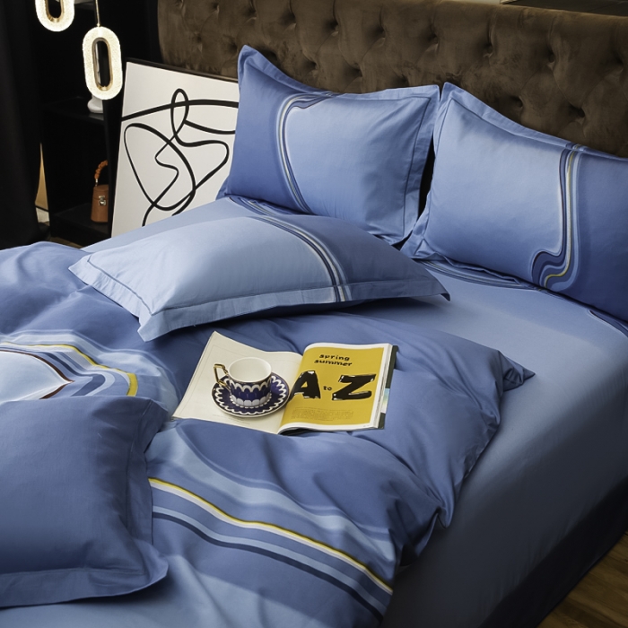 91家纺网 家纺一手货源 找家纺 雲归梦 2023年新款加厚全棉生态磨毛大版四件套 兰卡斯-兰