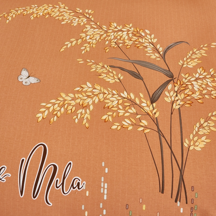 91家纺网 家纺一手货源 找家纺 雲归梦 2023年新款加厚全棉生态磨毛大版四件套 梦境-桔