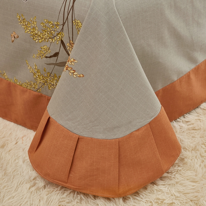 91家纺网 家纺一手货源 找家纺 雲归梦 2023年新款加厚全棉生态磨毛大版四件套 梦境-桔