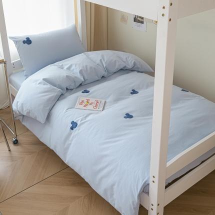 Mr.pig猪先生 2023新款迪士尼全棉水洗棉小清新四件套 米奇浅蓝