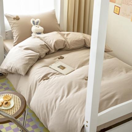 Mr.pig猪先生 2023新款迪士尼全棉水洗棉小清新四件套米奇纸棕