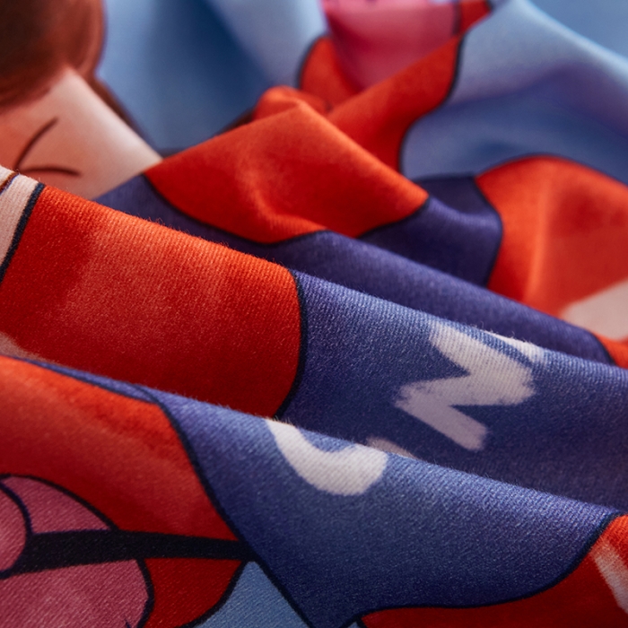 91家纺网 家纺一手货源 找家纺 雲归梦 2023年新款加厚全棉生态磨毛大版四件套 蜜雪冰城-紫