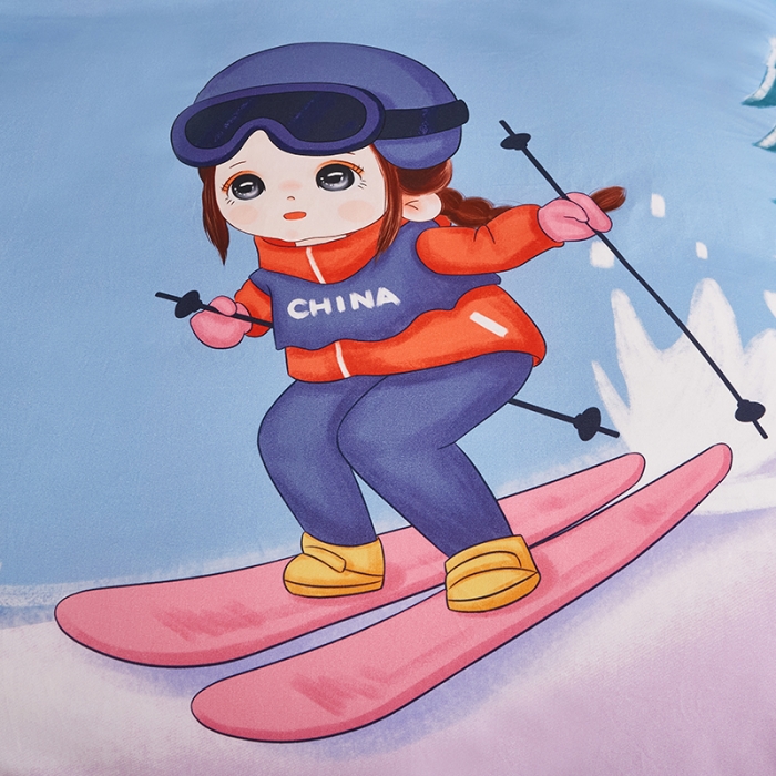 91家纺网 家纺一手货源 找家纺 雲归梦 2023年新款加厚全棉生态磨毛大版四件套 蜜雪冰城-紫