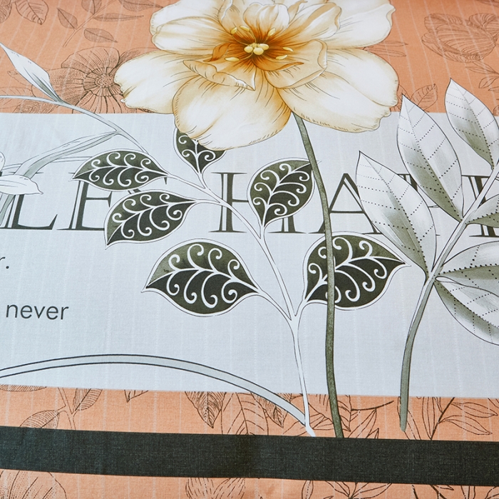 91家纺网 家纺一手货源 找家纺 雲归梦 2023年新款加厚全棉生态磨毛大版四件套 妙如风铃-桔