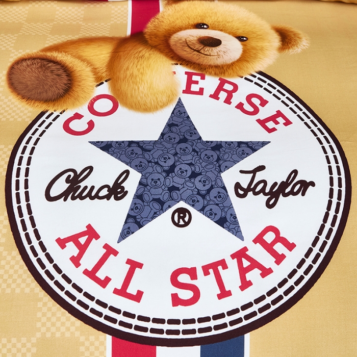 91家纺网 家纺一手货源 找家纺 雲归梦 2023年新款加厚全棉生态磨毛大版四件套 趣萌熊-黄