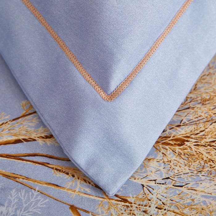 91家纺网 家纺一手货源 找家纺 雲归梦 2023年新款加厚全棉生态磨毛大版四件套 色彩生活-桔