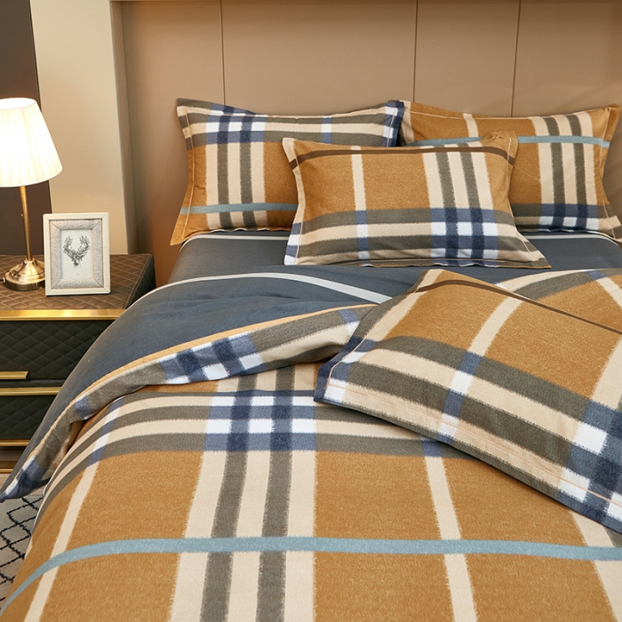 91家纺网 家纺一手货源 找家纺 雲归梦 2023年新款加厚全棉生态磨毛大版四件套 天空之城