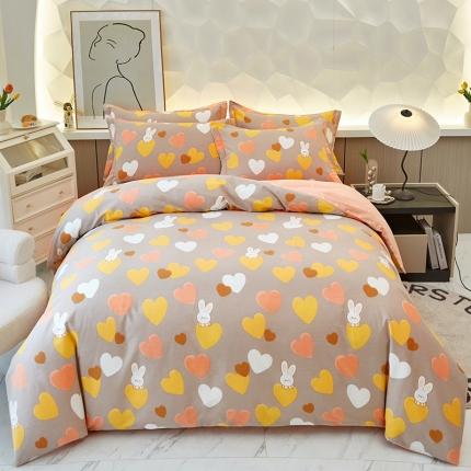 雲归梦 2023年新款加厚全棉生态磨毛大版四件套 星晴-咖