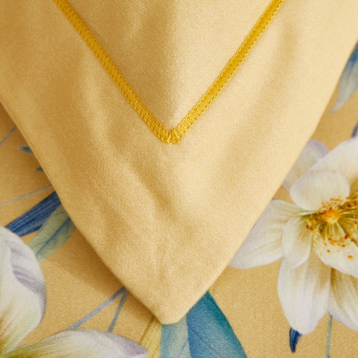 91家纺网 家纺一手货源 找家纺 雲归梦 2023年新款加厚全棉生态磨毛大版四件套 醉花听风-桔