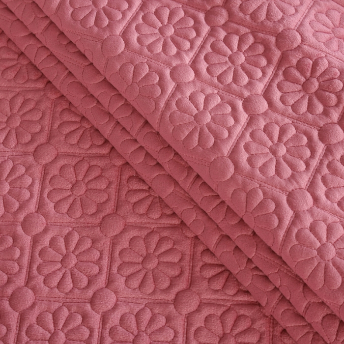 91家纺网 家纺一手货源 找家纺 OL家纺 2023新款保暖宝宝绒床盖夹棉三件套 豆沙