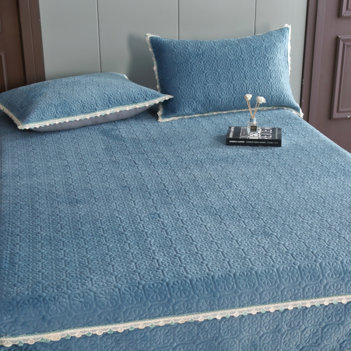 91家纺网 家纺一手货源 找家纺 （总）OL家纺 2023新款保暖宝宝绒床盖夹棉三件套