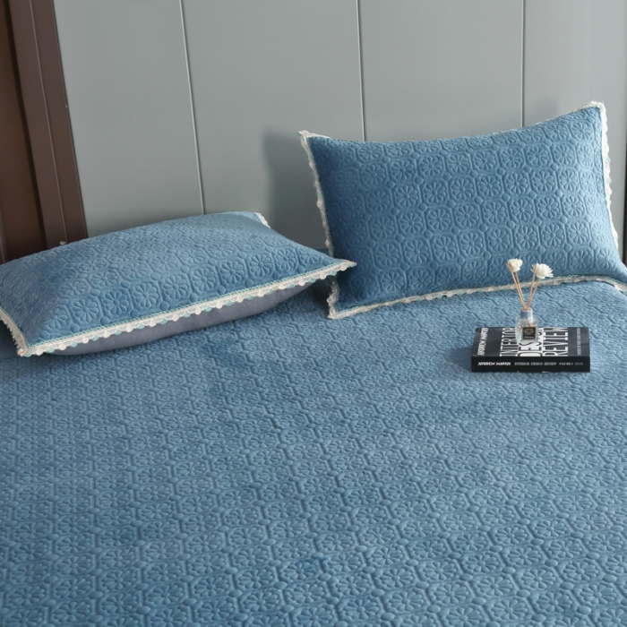 91家纺网 家纺一手货源 找家纺 （总）OL家纺 2023新款保暖宝宝绒床盖夹棉三件套