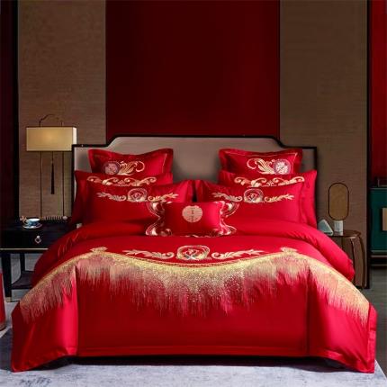 91家纺网 家纺一手货源 找家纺 （总）慕她 2025全棉刺绣婚庆套件专版系列