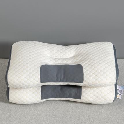 梦叶草 2023款针织棉按摩枕芯3DSPA枕头 按摩护颈spa枕-灰色
