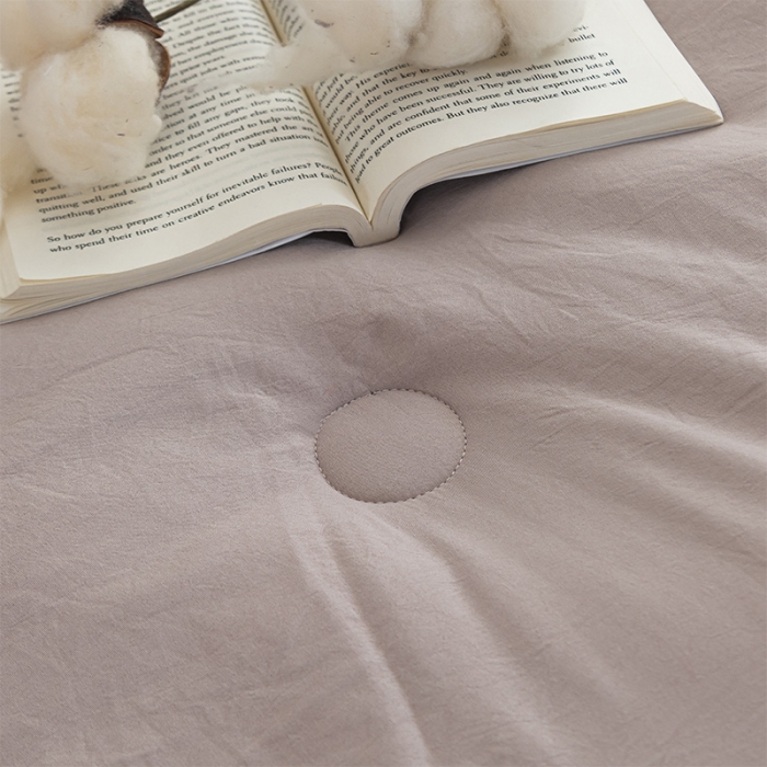 91家纺网 家纺一手货源 找家纺 森林人 2023新款水洗棉立体冬被 立体-卡其灰