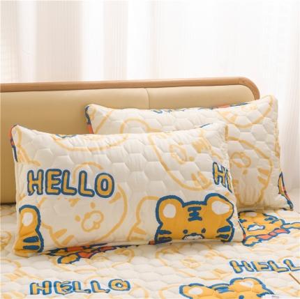 91家纺网 家纺一手货源 找家纺 （总）九亭2023新款A类纯棉防油防汗防口水家用枕套