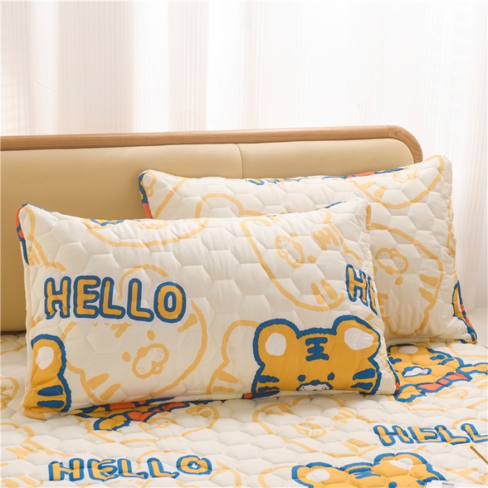 91家纺网 家纺一手货源 找家纺 九亭2023新款A类纯棉防油防汗防口水家用枕套 防水款-虎虎生威