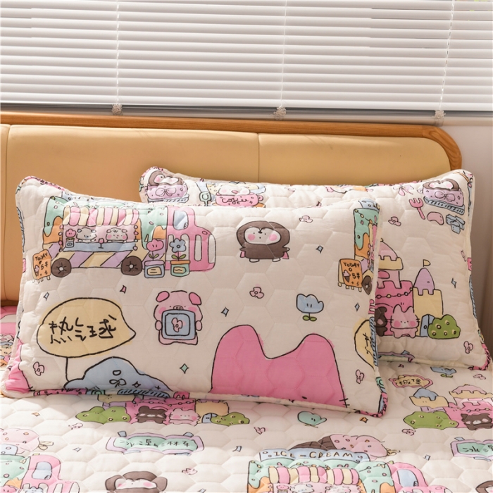 91家纺网 家纺一手货源 找家纺 九亭2023新款A类纯棉防油防汗防口水家用枕套 防水款-欢聚时刻