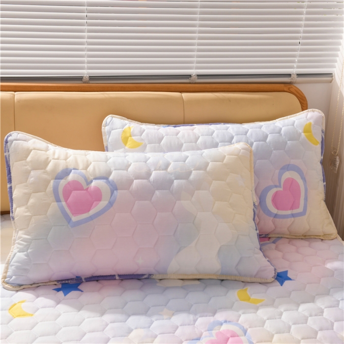 91家纺网 家纺一手货源 找家纺 九亭2023新款A类纯棉防油防汗防口水家用枕套 防水款-梦幻兔