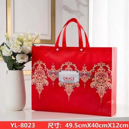 赛雅图包装 红色喜庆印花款家纺套件手提袋包装 多款可选 详询商家