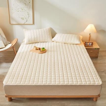 雅萱 2023新款原棉大豆床垫大床图 米黄