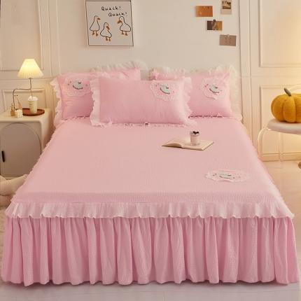 91家纺网 家纺一手货源 找家纺 （总）恋尚 2023新款有机豆豆棉单床裙