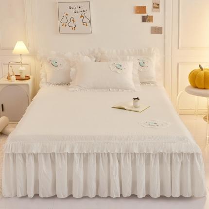 91家纺网 家纺一手货源 找家纺 （总）恋尚 2023新款有机豆豆棉单床裙