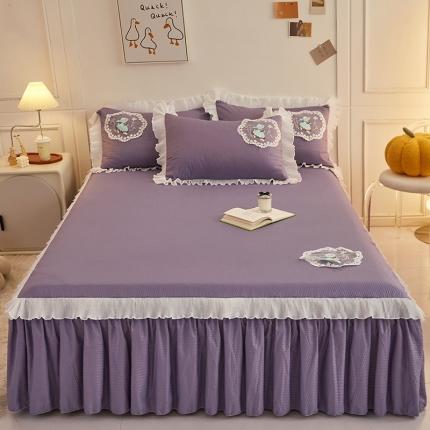 91家纺网 家纺一手货源 找家纺 （总）恋尚 2023新款有机豆豆棉单床裙