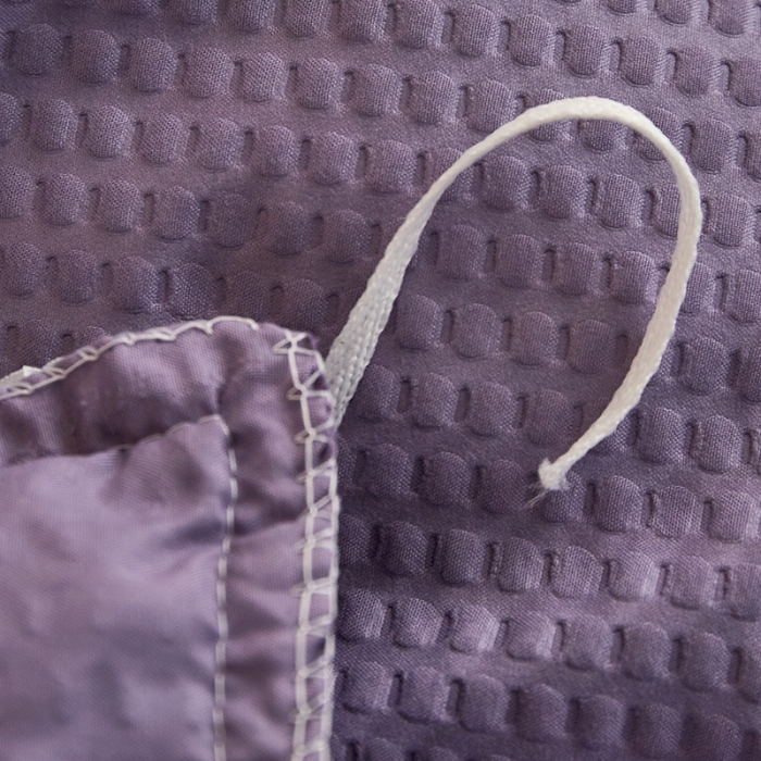 91家纺网 家纺一手货源 找家纺 恋尚 2023新款有机豆豆棉床裙四件套 紫色