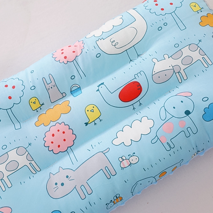 91家纺网 家纺一手货源 找家纺 冬巢 2023新款A类全棉豆豆绒儿童枕头芯纯棉豆豆枕 动物乐园