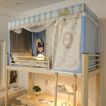 91家纺网 家纺一手货源 找家纺 （总）卓尔居 2025新款学生遮光床帘涂层花边花卉系列