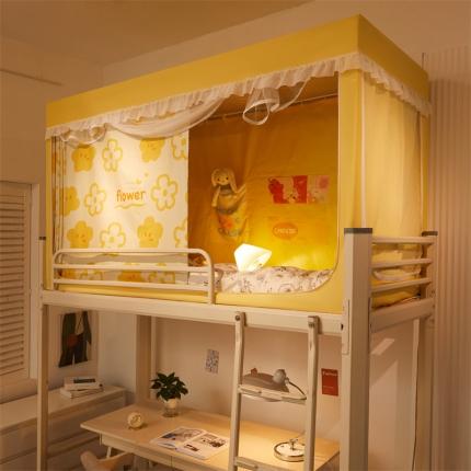 91家纺网 家纺一手货源 找家纺 （总）卓尔居 2025新款学生遮光床帘涂层花边花卉系列