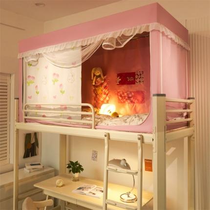 91家纺网 家纺一手货源 找家纺 （总）卓尔居 2025新款学生遮光床帘涂层花边花卉系列