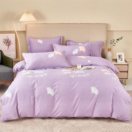 91家纺网 家纺一手货源 找家纺 喷气AB版生态加厚长绒棉纯棉全棉磨毛印花四件套三件套直播