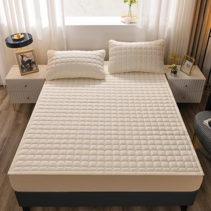 91家纺网 家纺一手货源 找家纺 恋绒 2023新款A类升级款防水床垫隔尿床护垫床褥子软垫床垫保护罩 防水款-奶油色