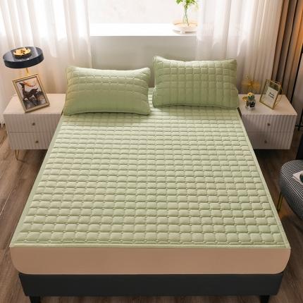 91家纺网 家纺一手货源 找家纺 恋绒 2023新款A类升级款防水隔尿床护垫床褥子床垫 防水款-烟豆青