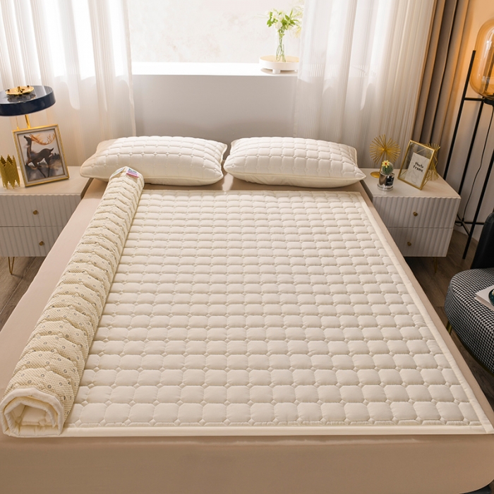 91家纺网 家纺一手货源 找家纺 恋绒 2023新款A类升级款防水床垫隔尿床护垫床褥子软垫床垫保护罩 防水款-奶油色