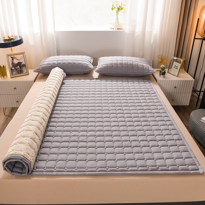 91家纺网 家纺一手货源 找家纺 恋绒 2023新款A类升级款防水隔尿床护垫床褥子床垫 防水款-青灰色