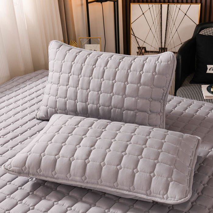 91家纺网 家纺一手货源 找家纺 恋绒 2023新款A类升级款防水隔尿床护垫床褥子床垫 防水款-青灰色