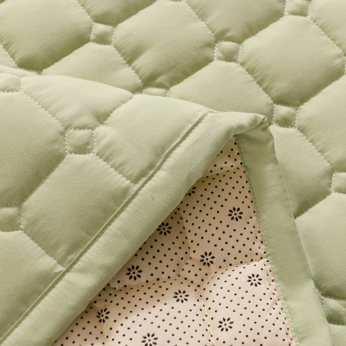 91家纺网 家纺一手货源 找家纺 恋绒 2023新款A类升级款防水隔尿床护垫床褥子床垫 防水款-烟豆青