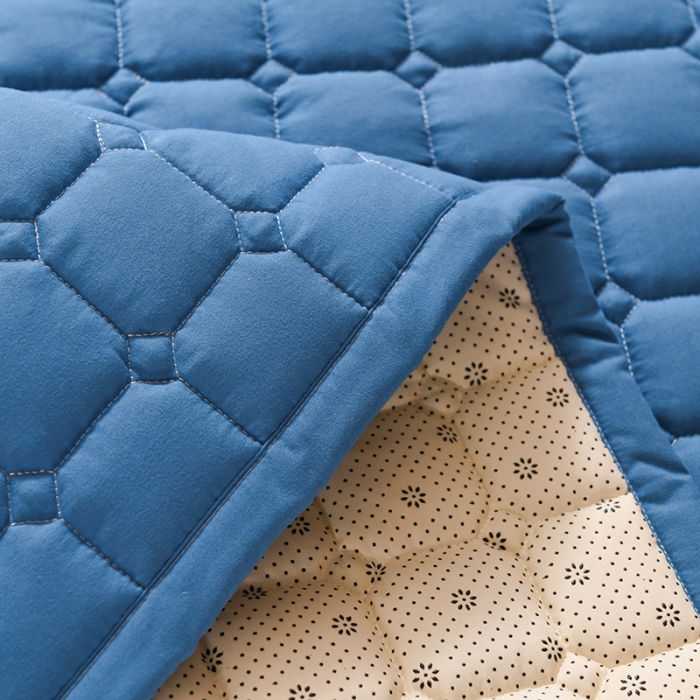 91家纺网 家纺一手货源 找家纺 恋绒 2023新款A类升级款防水隔尿床护垫床褥子床垫 防水款-远山蓝