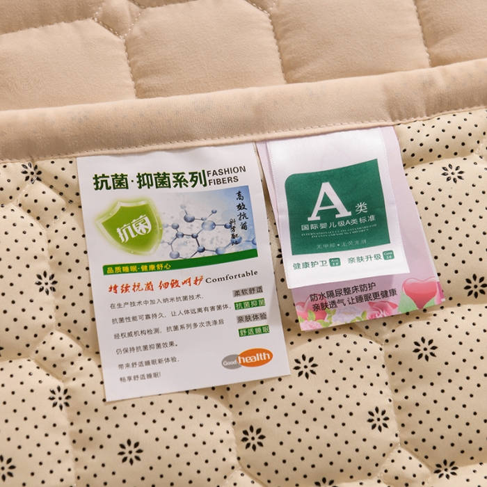 91家纺网 家纺一手货源 找家纺 恋绒 2023新款A类升级款防水床垫隔尿床护垫床褥子软垫床垫保护罩 防水款-浅驼色