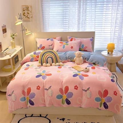 芃成 2023新款牛奶绒印花单被套 初恋小事