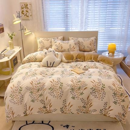 芃成 2023新款牛奶绒印花单被套 春意盎然