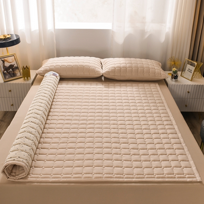 91家纺网 家纺一手货源 找家纺 恋绒 2023新款A类升级款防水床垫隔尿床护垫床褥子软垫床垫保护罩 防水款-浅驼色