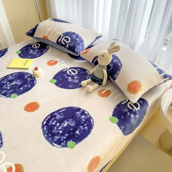 91家纺网 家纺一手货源 找家纺 芃成家纺 2023新款牛奶绒印花床笠 安纳瑞