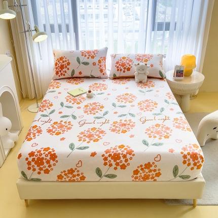 芃成家纺 2023新款牛奶绒印花床笠 七色花