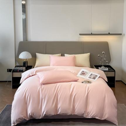 柠馨 2023都市贵族系列13376铂金新疆长绒棉纯色四件套 山茶粉